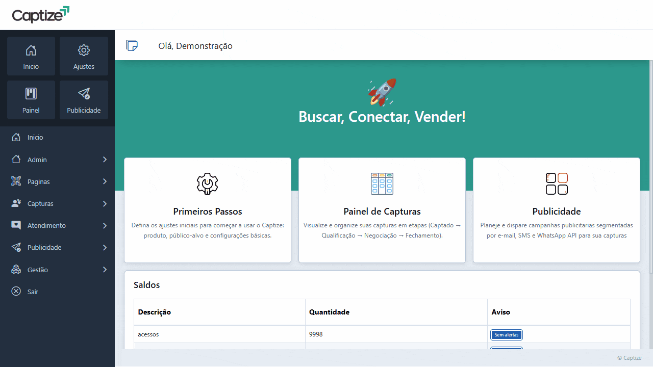 GIF painel de capturas